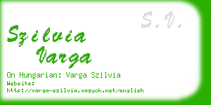 szilvia varga business card